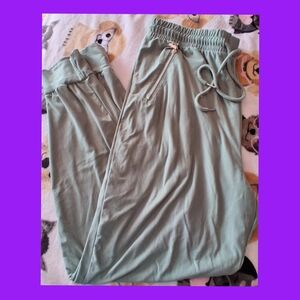 Women's Sage Green Jogger Pants